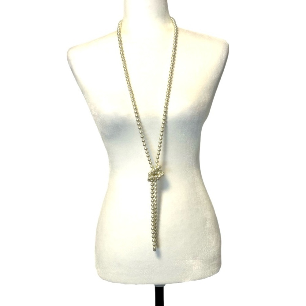 Long Continuous Glass Pearls 30” Drop